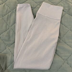 Vuori Lux Rib Studio High Waist Leggings - Light Gray